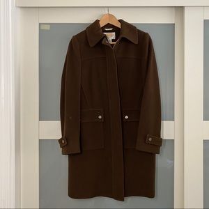 Talbots Soft Brown Warm Wool Coat Sz XS